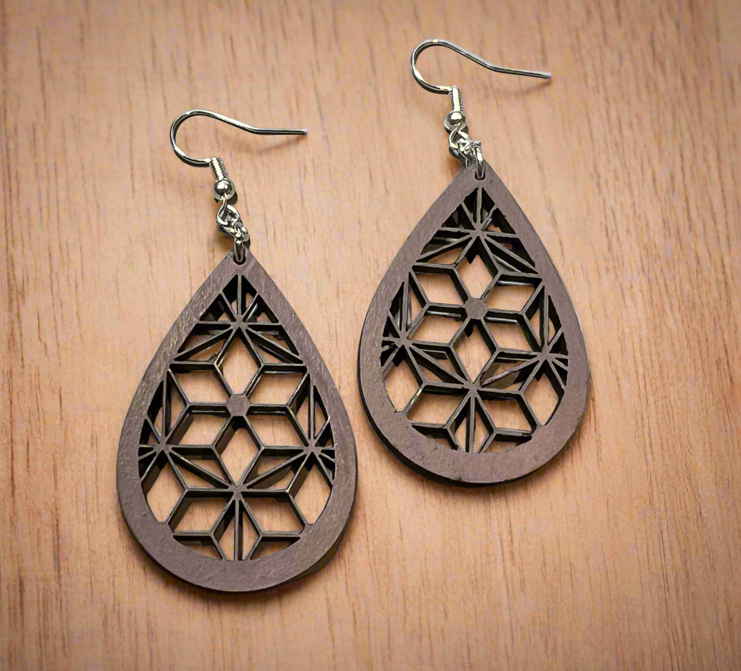 Geometric  Flower Earring