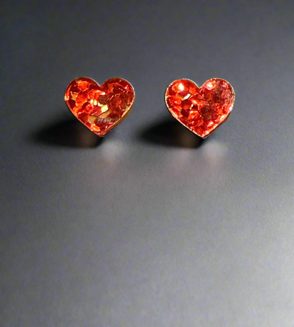 Red Heart Earring