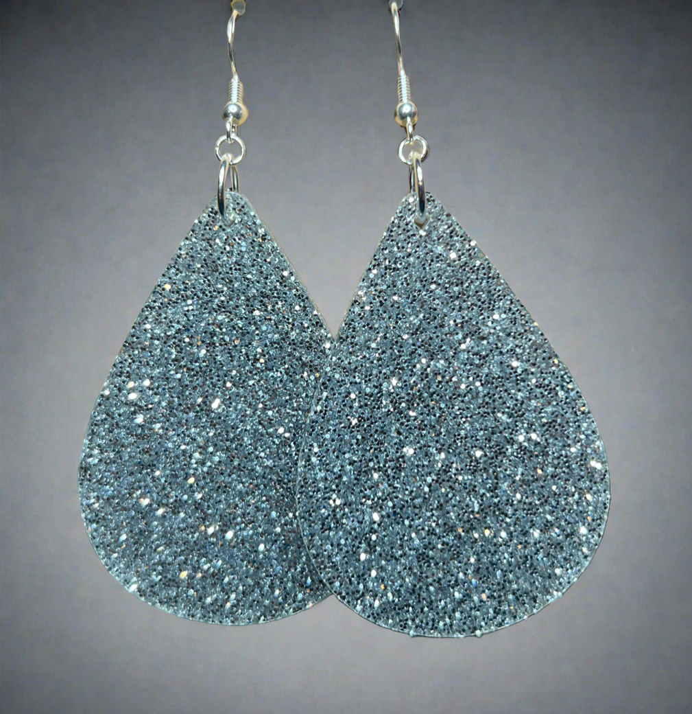 Glitter Teardrop Earring