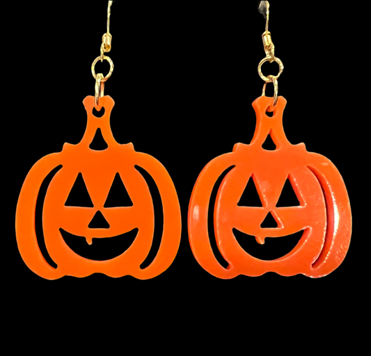 Acrylic Jack-o-lantern Earring