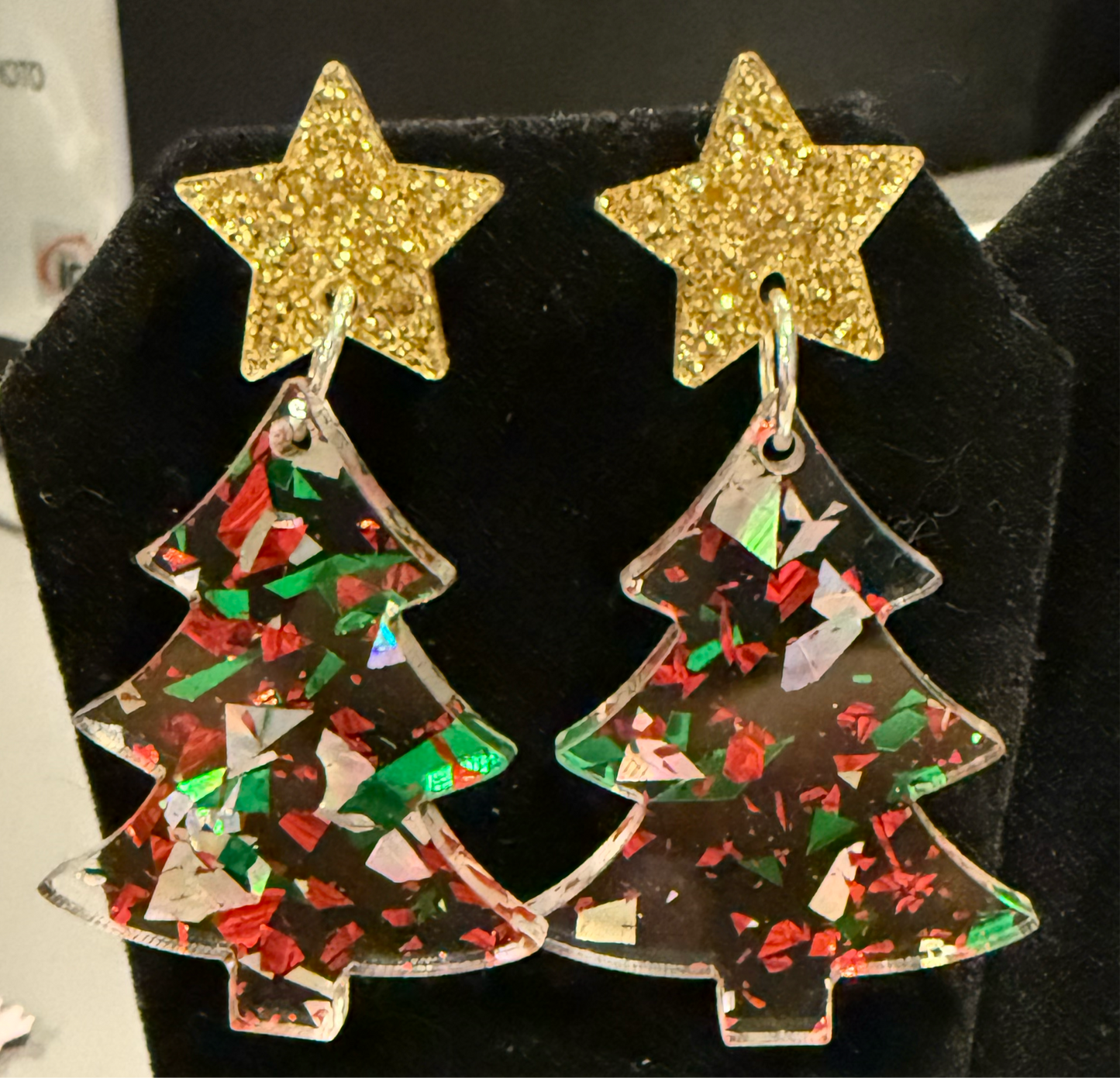 Acrylic Christmas Tree Earring